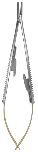 Needle Holder, Castroviejo Flat Body Straight Heavy Jaw TC 14cm  (Z-5625)