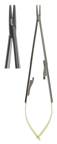 Needle Holder, Castroviejo Flat Body Straight Heavy Jaw TC 18cm  (Z-5626)
