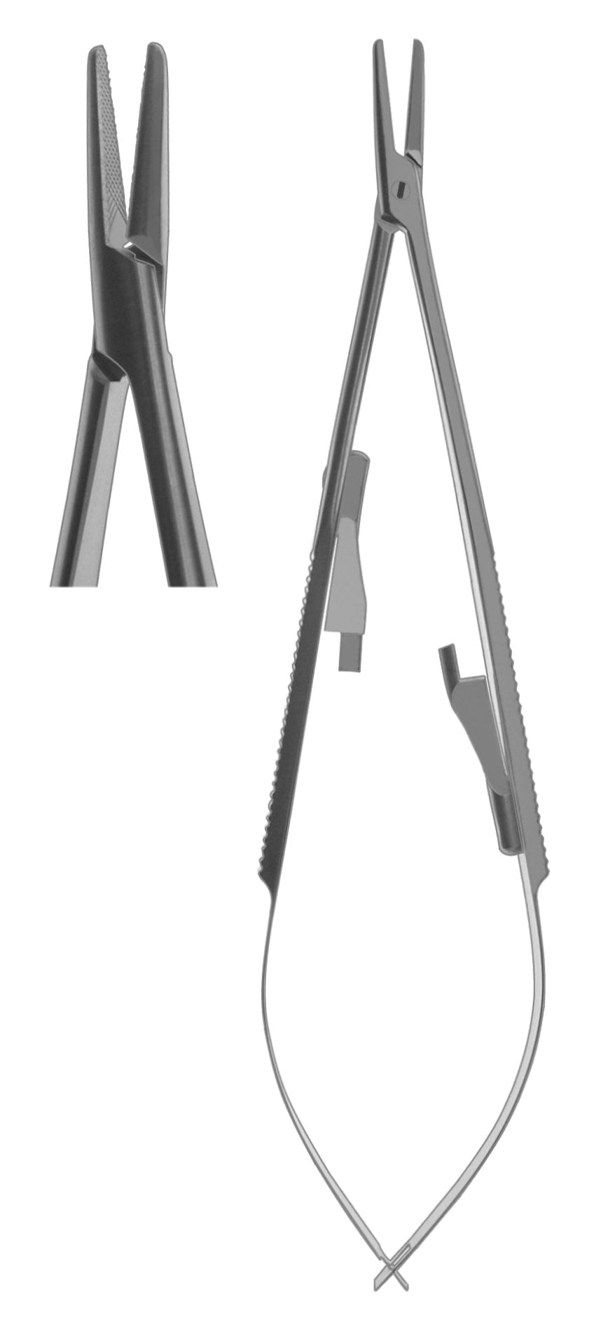 Needle Holder, Castroviejo Straight Flat Body 14cm  (Z-4050)