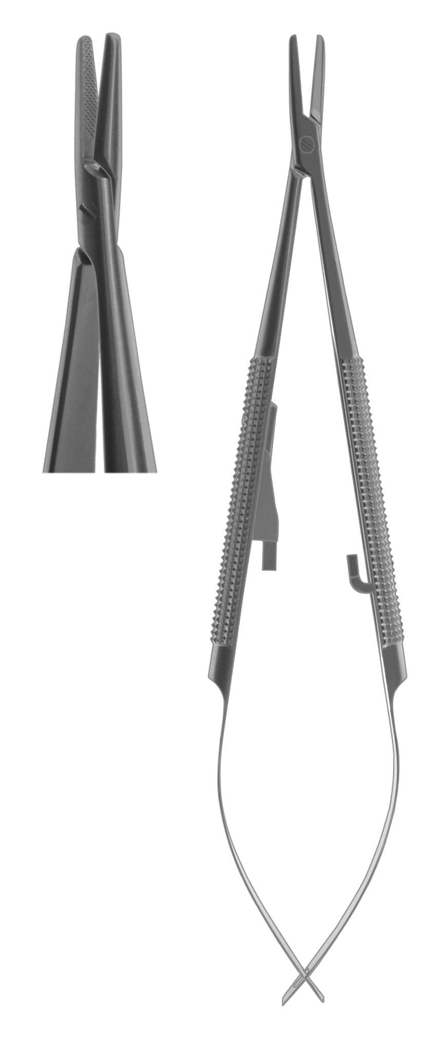 Needle Holder, Castroviejo Straight Round Body 14cm  (Z-4387)