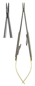 Needle Holder, Castroviejo Round Body Straight TC 18cm  (Z-5333)