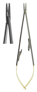 Needle Holder, Castroviejo Flat Body Straight Heavy Jaw TC 18cm  (Z-5626)