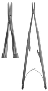 Needle Holder, Castroviejo Striaght Round Body (Internal Spring) 14cm  (Z-7023)