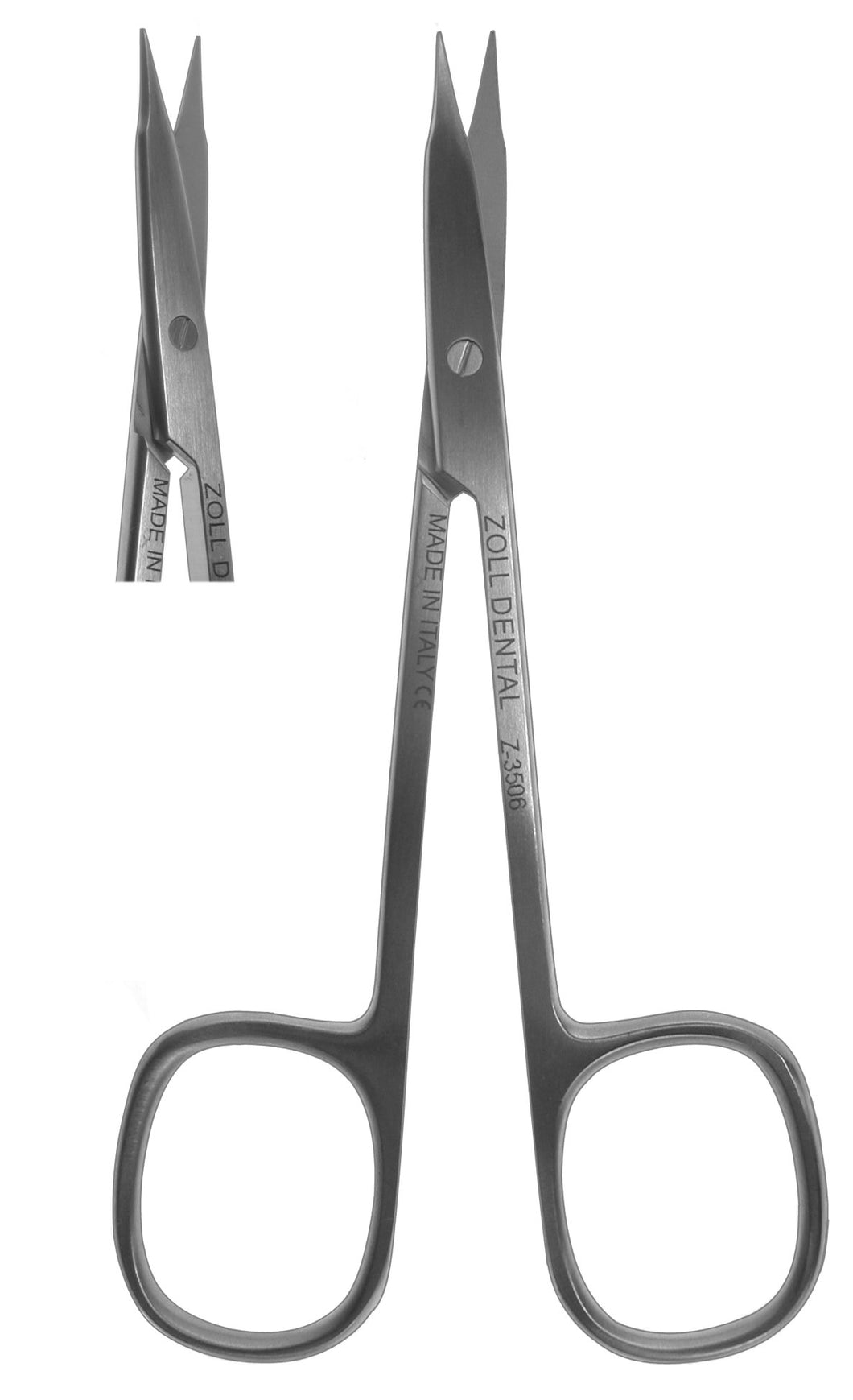 Scissors, Square Ring Straight Thin Tip 11.5cm  (Z-3506)