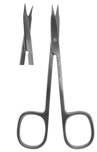 Scissors, Square Ring Curved Thin Tip 11.5cm  (Z-3507)