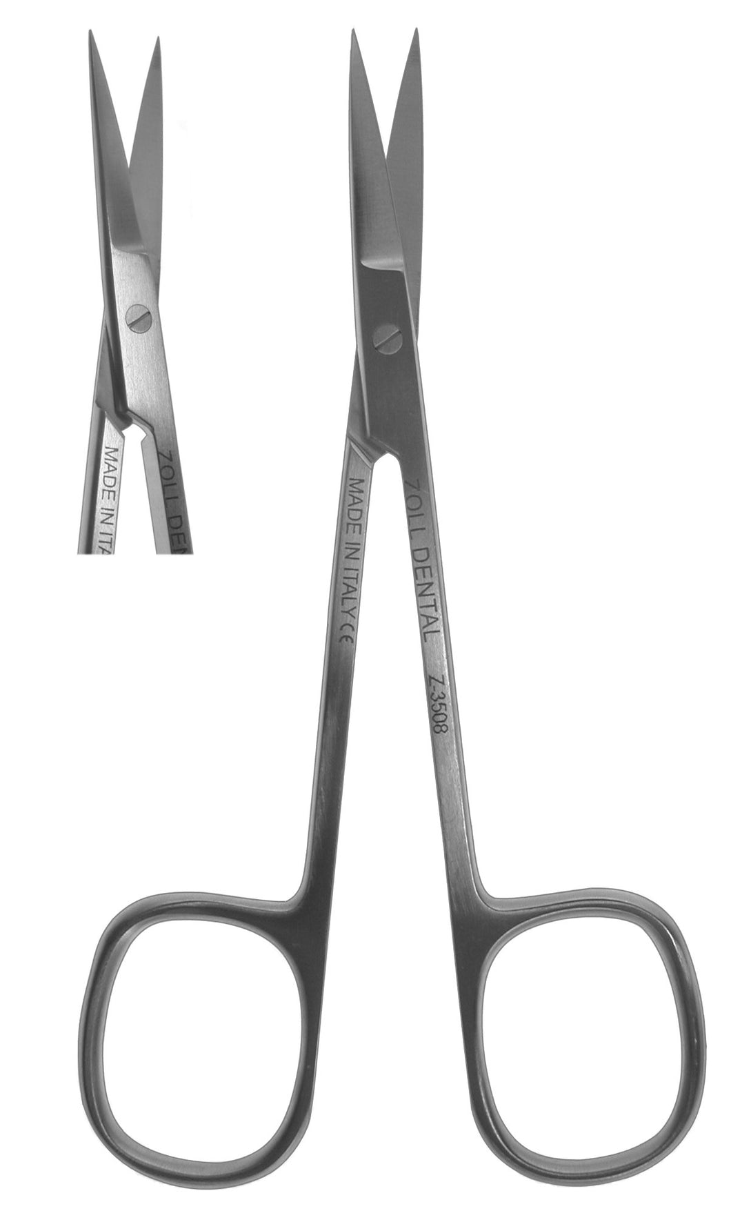 Scissors, Square Ring Straight Iris Tip 12cm  (Z-3508)